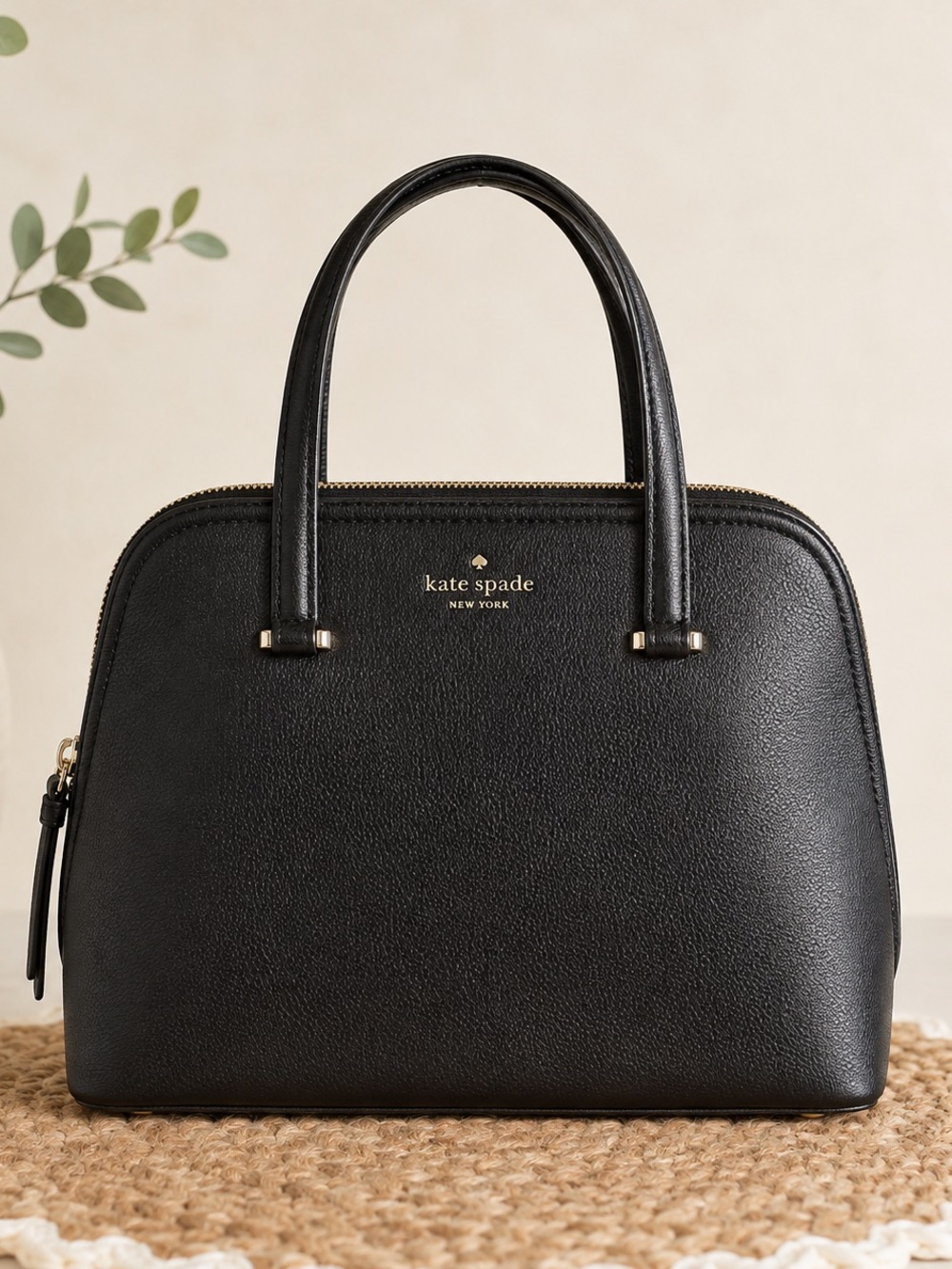 Kate Spade Patterson Drive Medium Dome Satchel Black Leather
